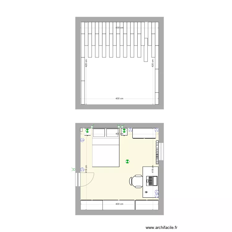 CH ETAGE JARDIN. Plan de 