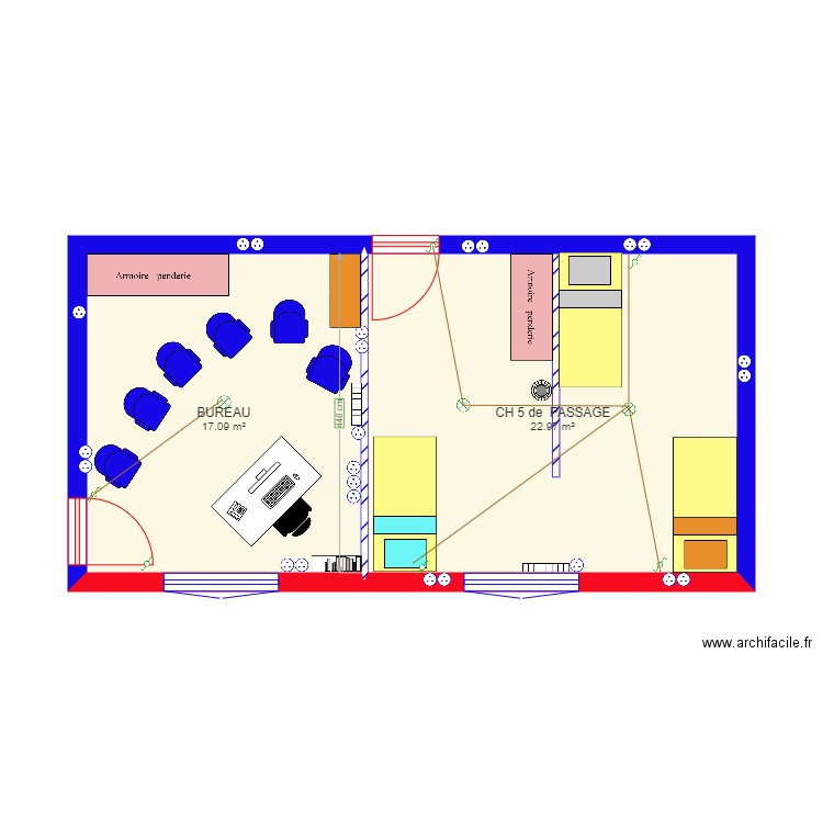 PIECE 4 BUREAU REUNION CHAMBRE ACCUEIL V20 DEFINTIVE. Plan de 0 pièce et 0 m2