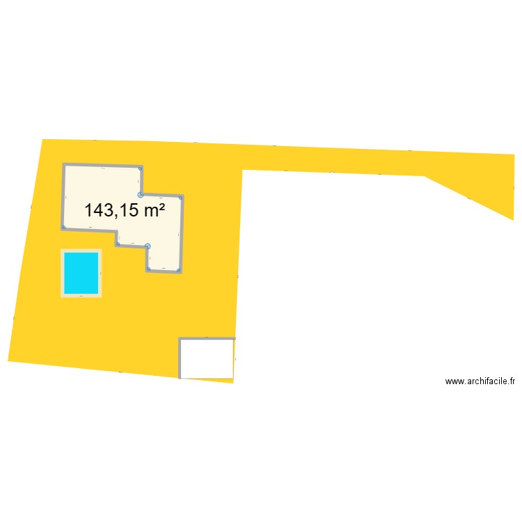 PSICINE. Plan de 1 pièce et 143 m2