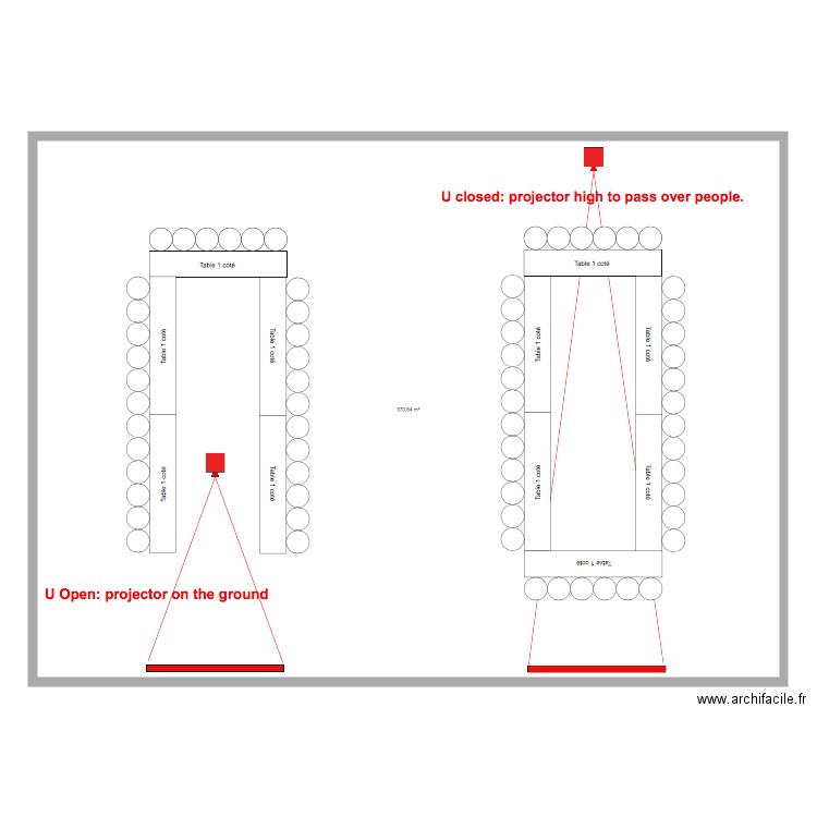 Ushape projection. Plan de 0 pièce et 0 m2