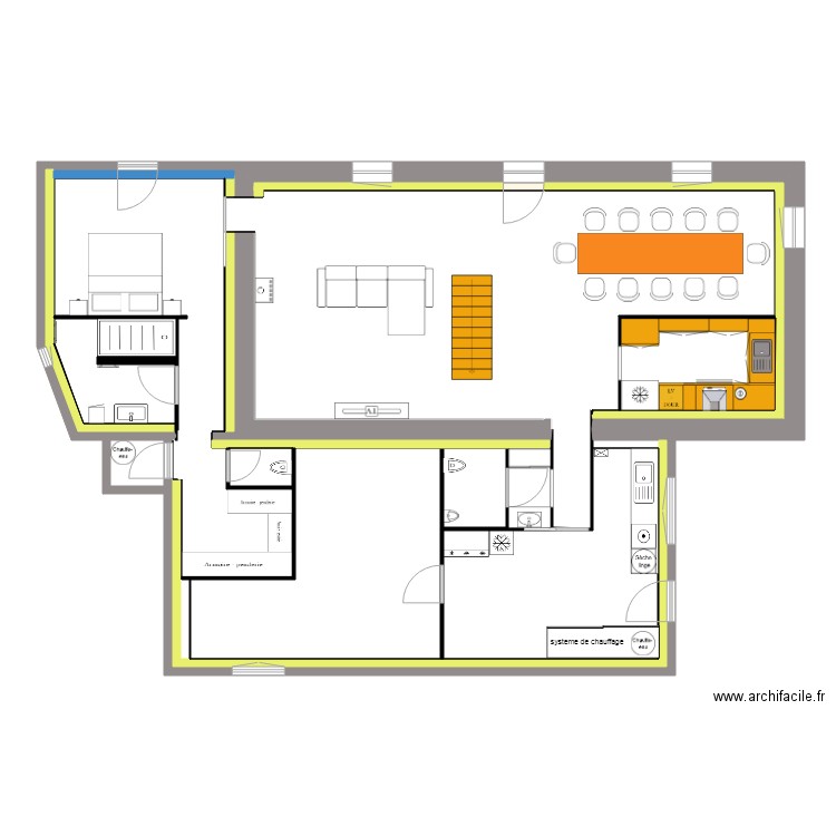 maison 3. Plan de 15 pièces et 152 m2
