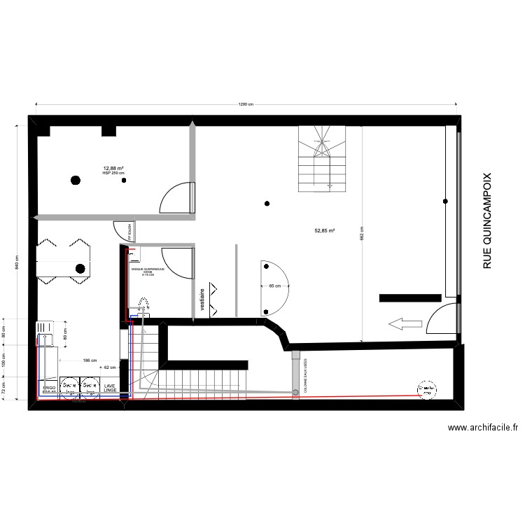 PLAN DE PLOMBERIE RDC SOKHA. Plan de 0 pièce et 0 m2