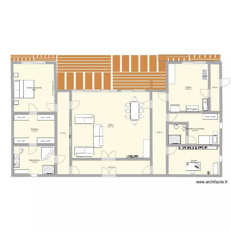 Maison Kin 2. Plan de 
