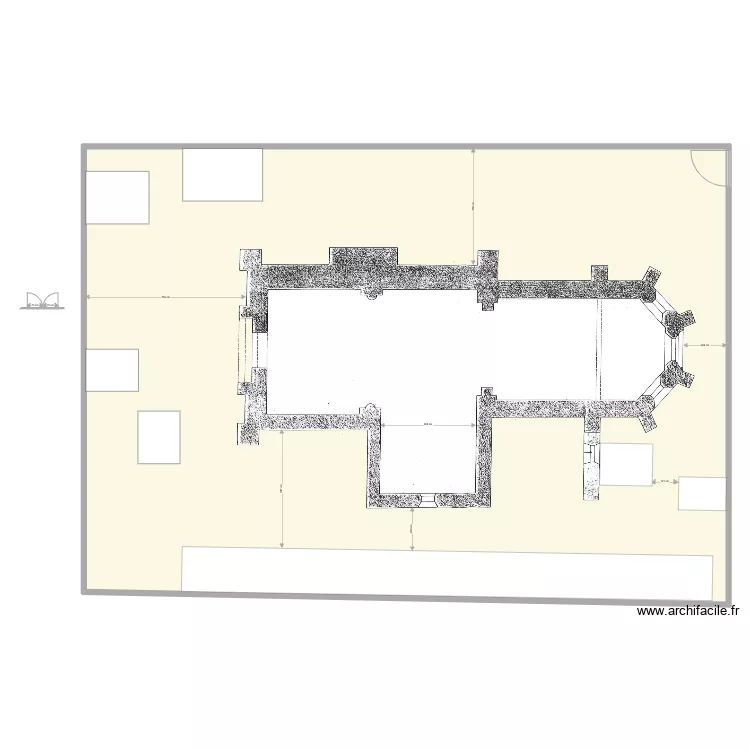EGLISE ST PHILIBERT. Plan de EGLISE ST PHILIBERT. Plan de