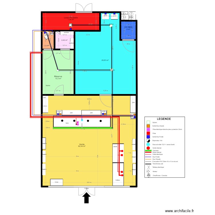 Grenade. Plan de 7 pièces et 116 m2