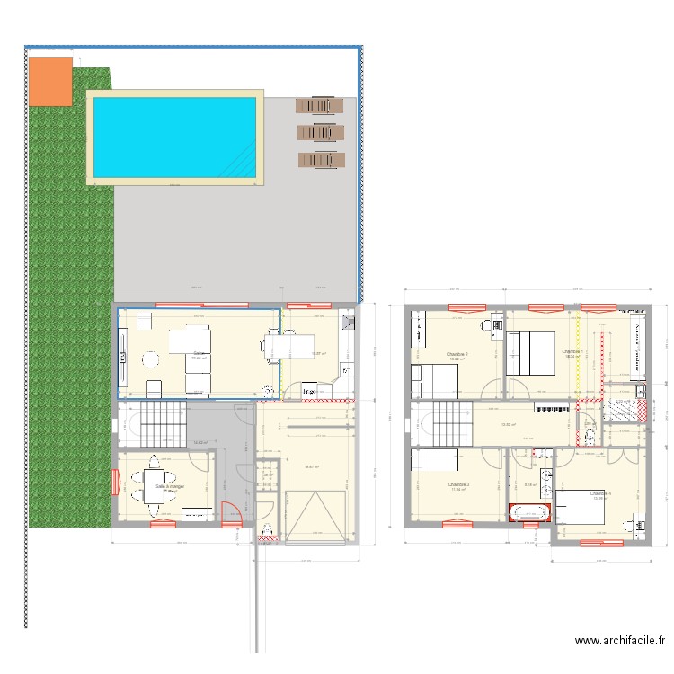 plans projet 01. Plan de 0 pièce et 0 m2