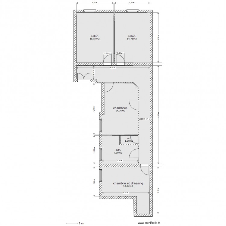 clichy coté. Plan de 0 pièce et 0 m2