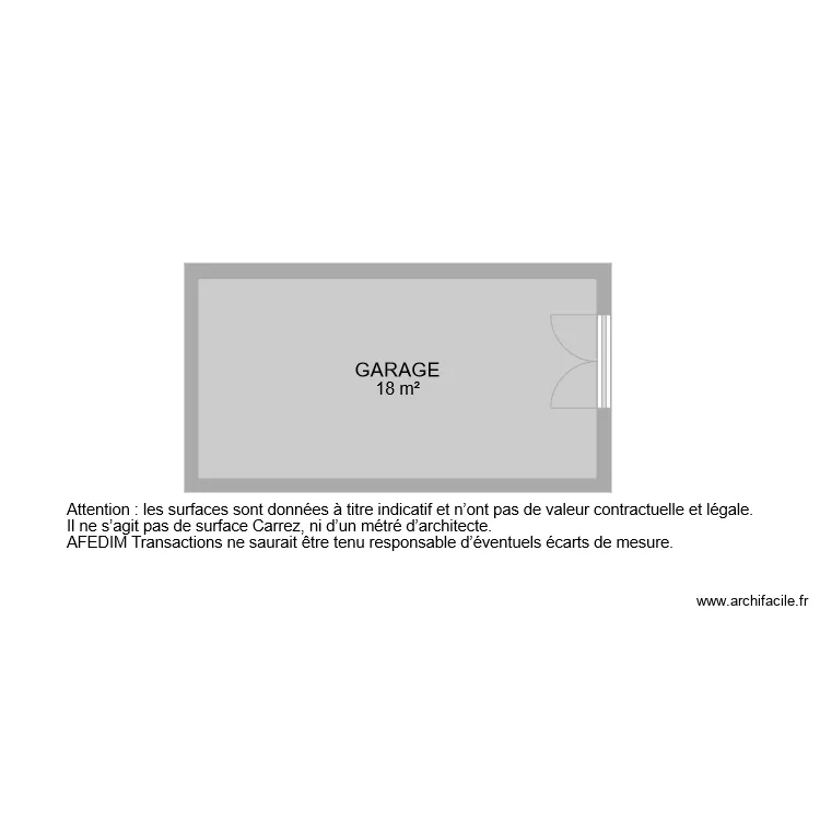 BI 6695 GARAGE. Plan de 