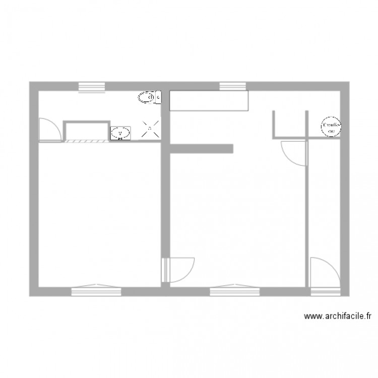 PLAN ancien. Plan de 0 pièce et 0 m2