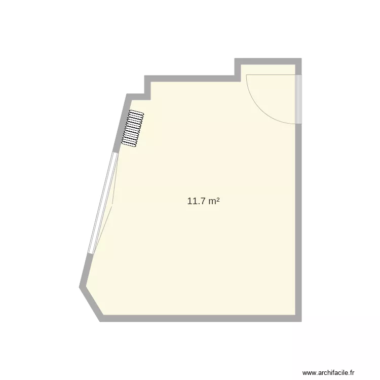 Chambre Gabin 32JG. Plan de 