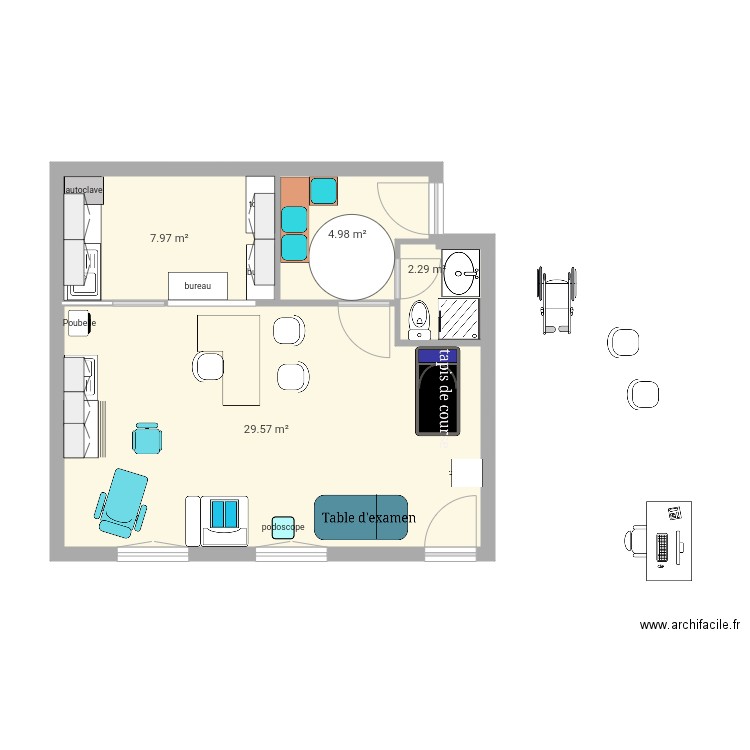 local 12 sans modif sdb actuelle amenagé. Plan de 0 pièce et 0 m2