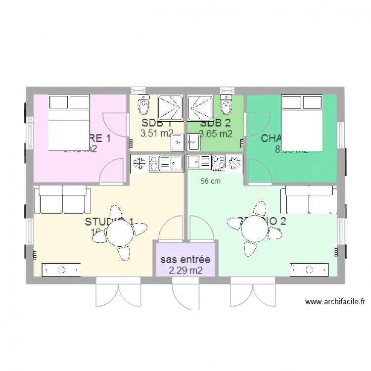 Projet n 2. Plan de 0 pièce et 0 m2