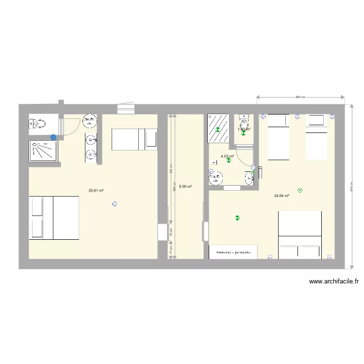 chambre d hote. Plan de 