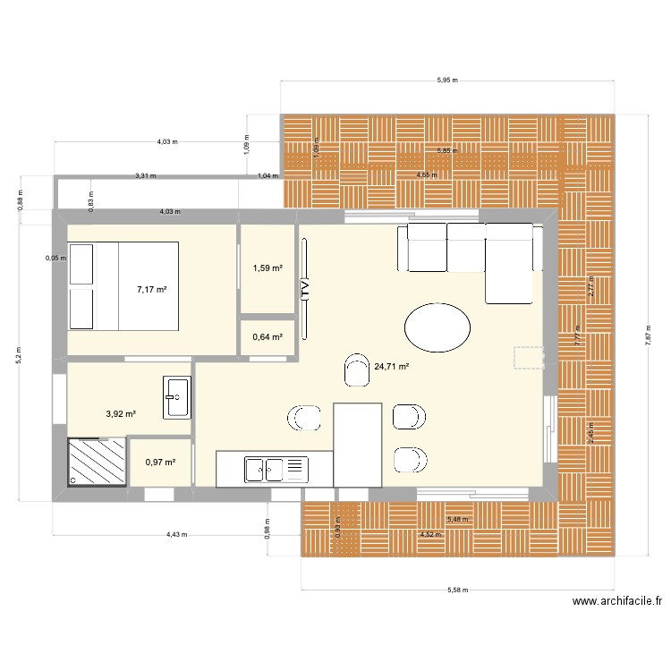 maison T2 bis. Plan de 0 pièce et 0 m2