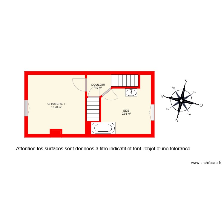 BI 6550 ETAGE 1 M. Plan de 0 pièce et 0 m2