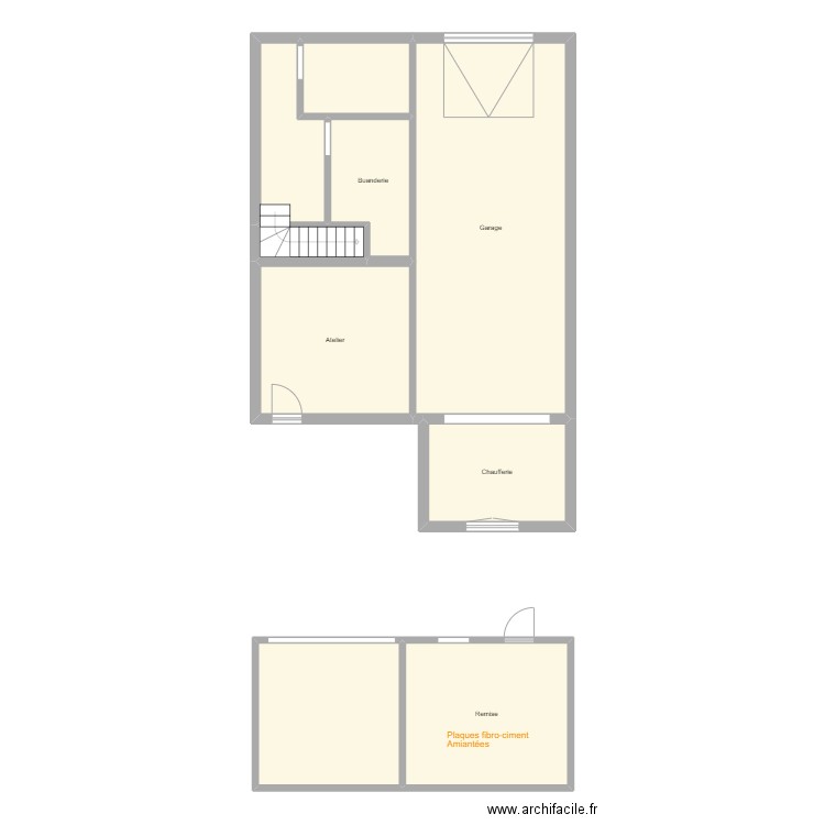 Croquis OSWALD  Sous sol et remise. Plan de 0 pièce et 0 m2