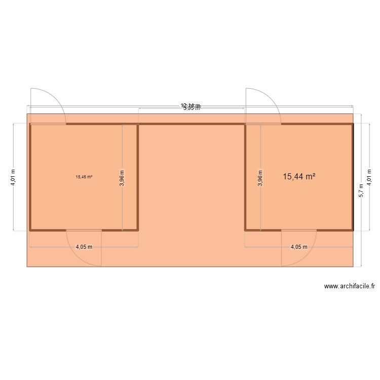 BOX paddock toiture. Plan de 2 pièces et 31 m2