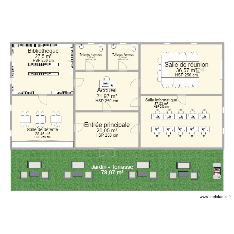 Plan médiathèque - Lissoro Media. Plan de 0 pièce et 0 m2
