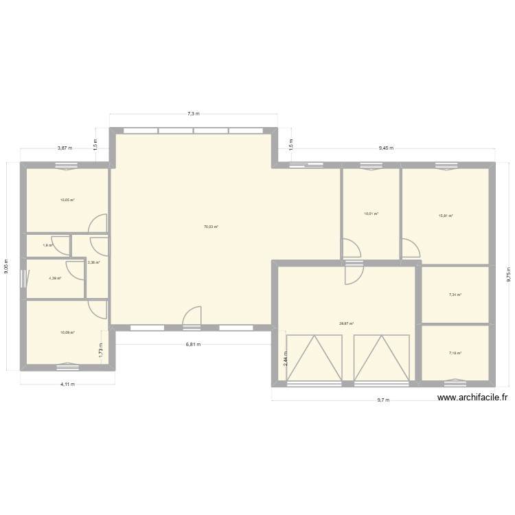 BLANC. Plan de 0 pièce et 0 m2