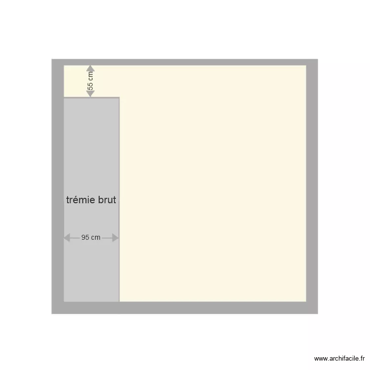 tr&eacute;mie brut. Plan de 