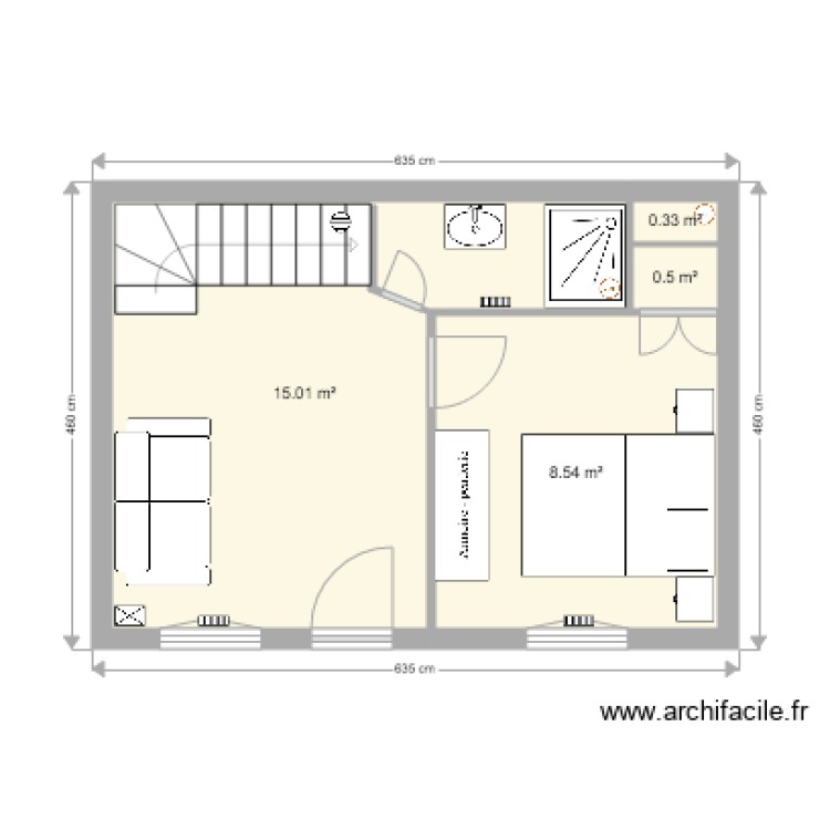 Garage Rez de chauss&eacute;e. Plan de 0 pièce et 0 m2