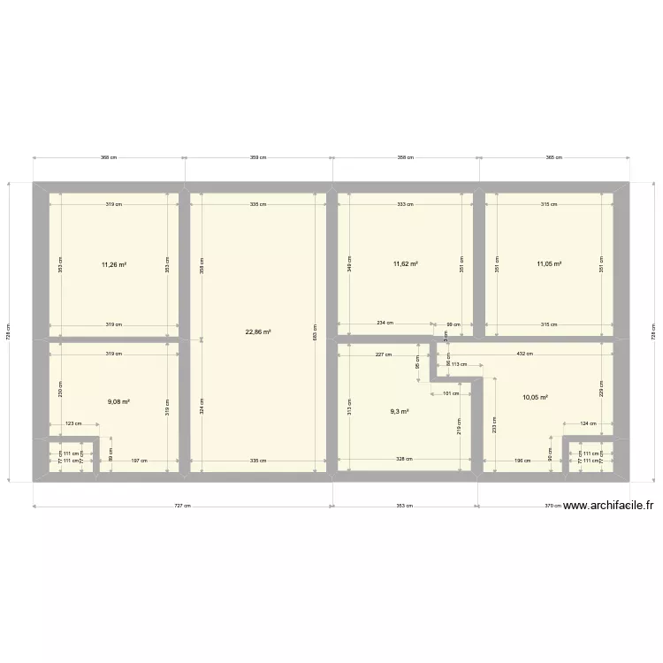 projet etage global. Plan de 