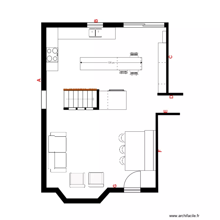 lefort rdch vide. Plan de 
