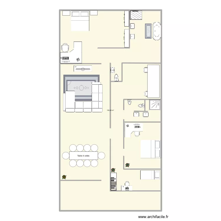 maison familliale. Plan de 