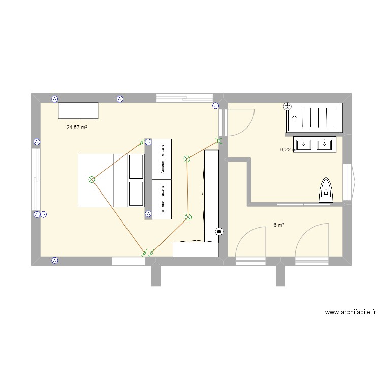 garage en chambre V2bis. Plan de 0 pièce et 0 m2