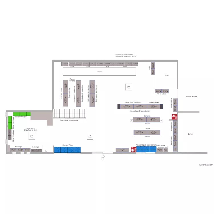 aménagement hall de vente 1T1. Plan de aménagement hall de vente 1T1. Plan de