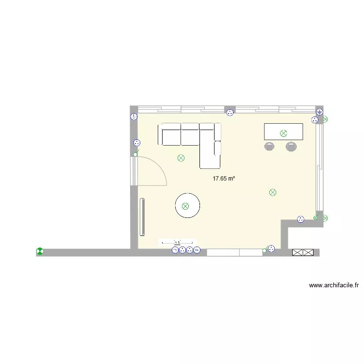 veranda. Plan de 