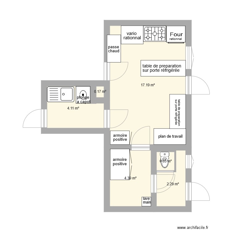 la covagne plan cuisine. Plan de 0 pièce et 0 m2