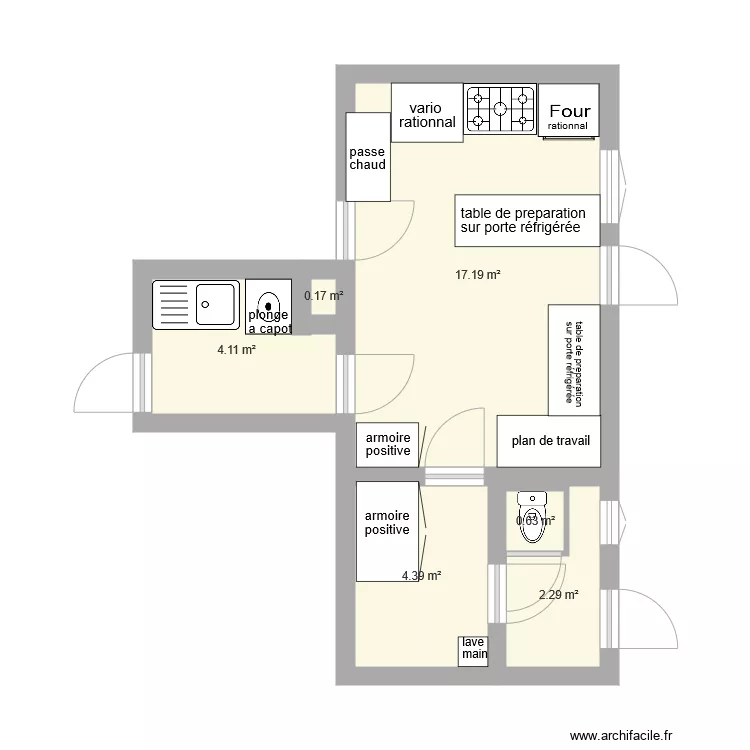 la covagne plan cuisine. Plan de 
