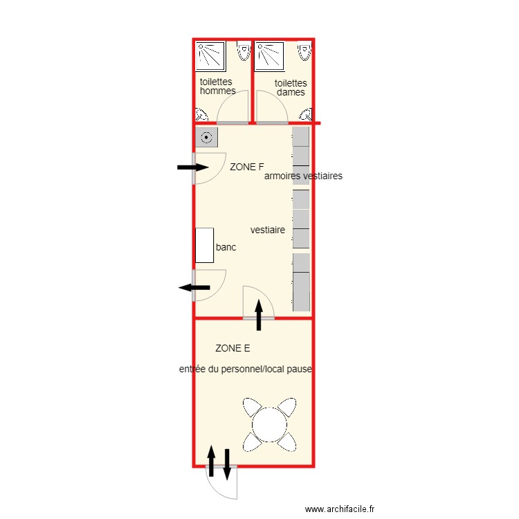 aménagement ZONES E et F 061018. Plan de 0 pièce et 0 m2