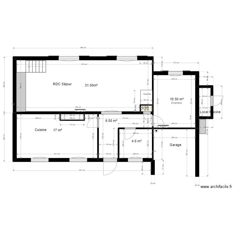 séjour clim 2. Plan de 7 pièces et 72 m2