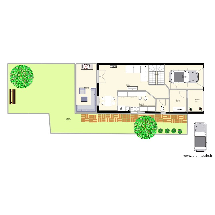 chiche PLAN ESTIMATION . Plan de 16 pièces et 244 m2