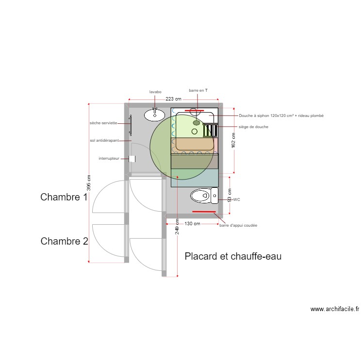plan projeté dossier 5835. Plan de 0 pièce et 0 m2