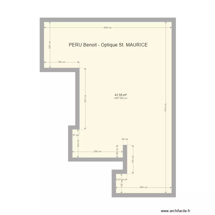 PERU Benoit Optique St MAURICE. Plan de 