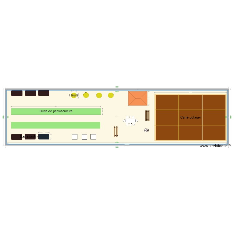 Plan du jardin. Plan de 0 pièce et 0 m2