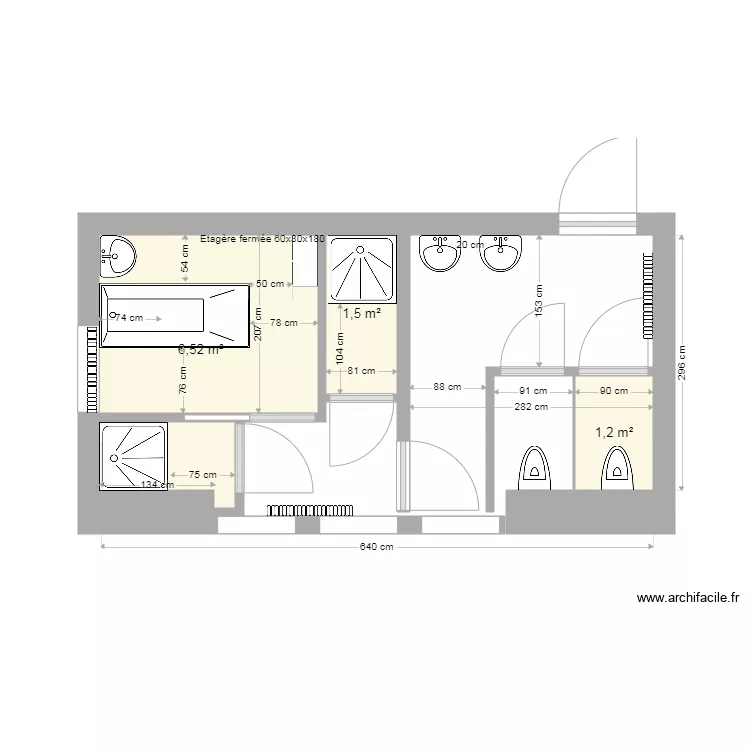 TR SDB GAUCHE PROJET 2. Plan de TR SDB GAUCHE PROJET 2. Plan de