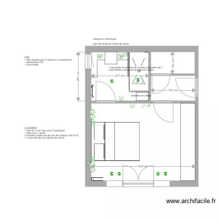 sdb rez de chaussée clarisse et baptiste 1 juin. Plan de sdb rez de chaussée clarisse et baptiste 1 juin. Plan de