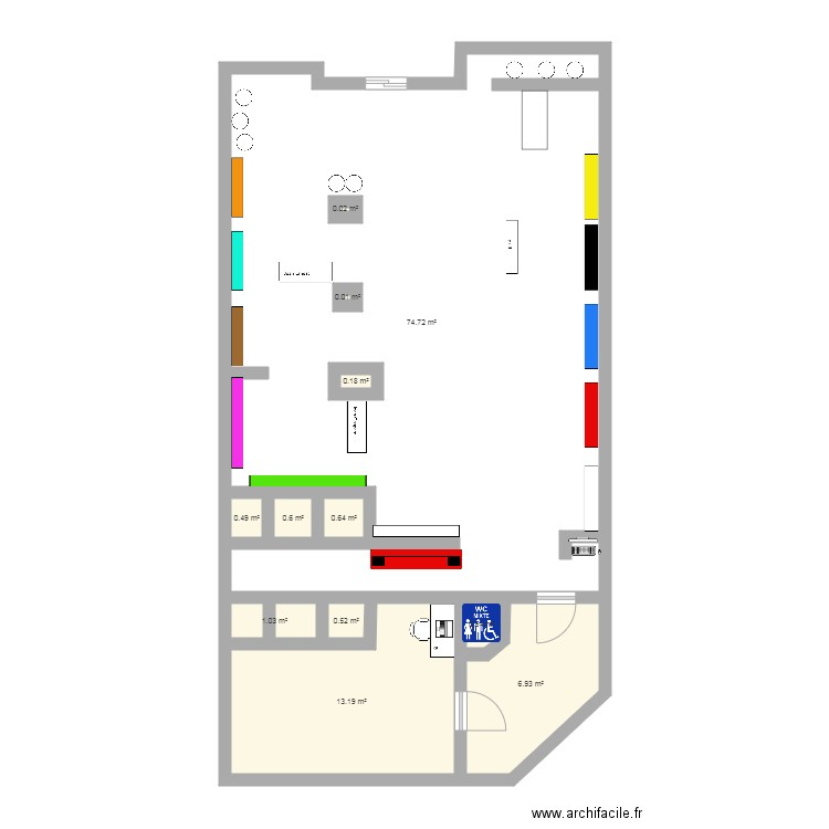 magasin 2. Plan de 0 pièce et 0 m2