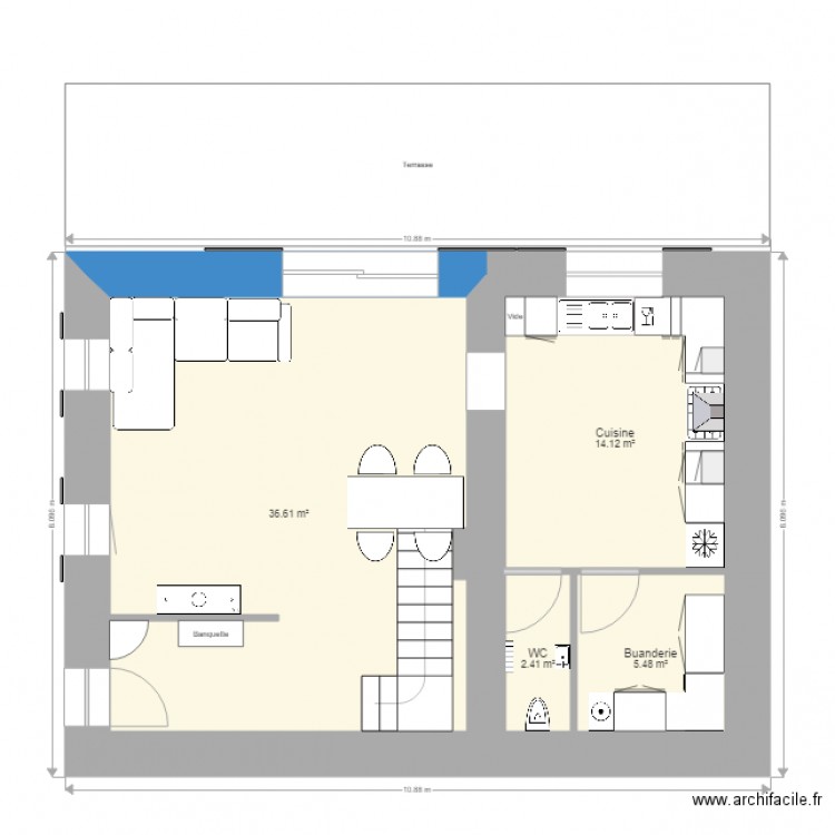 Projet de rénovation V1. Plan de 0 pièce et 0 m2