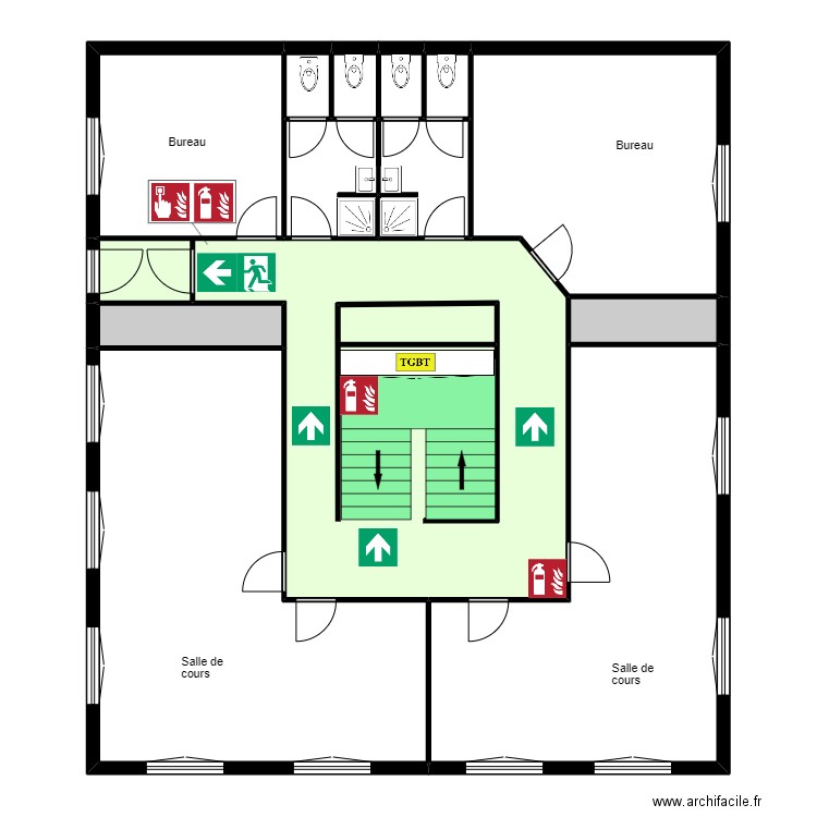Graines Arc en Sièle - evac etage. Plan de 13 pièces et 181 m2