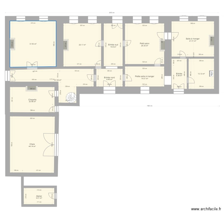 La Clousière RDC. Plan de 0 pièce et 0 m2