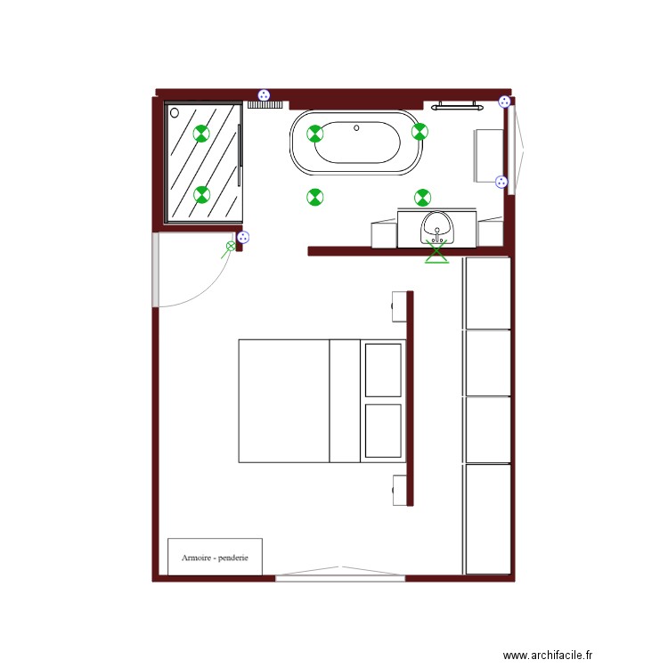 Plan salle de bain. Plan de 0 pièce et 0 m2