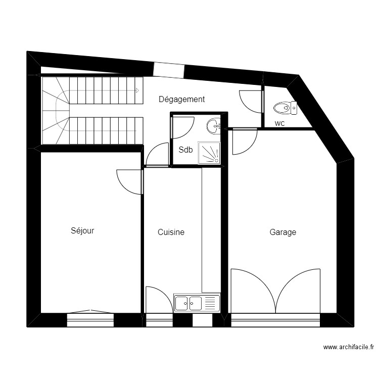 RDC EXISTANT FLEURET 2. Plan de 0 pièce et 0 m2