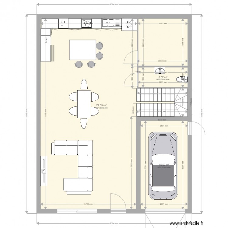 maison de la soeur . Plan de 0 pièce et 0 m2