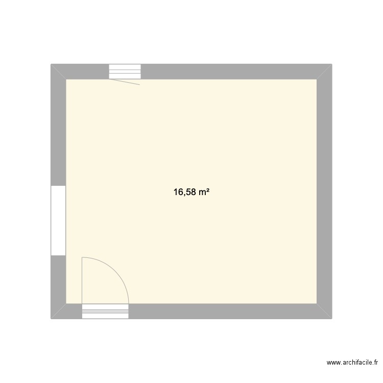 salle de sport Bouillard2. Plan de 1 pièce et 17 m2