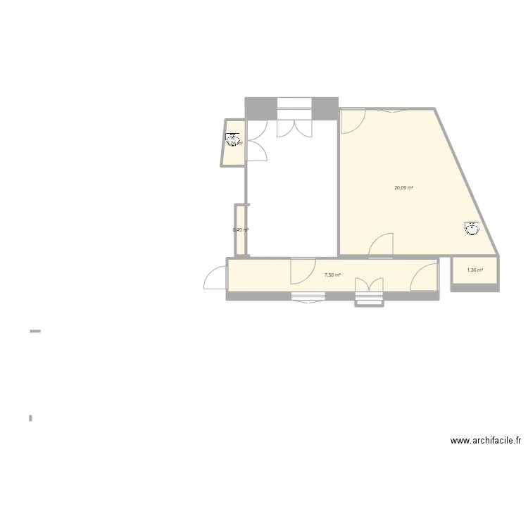 Premier étage. Plan de 0 pièce et 0 m2